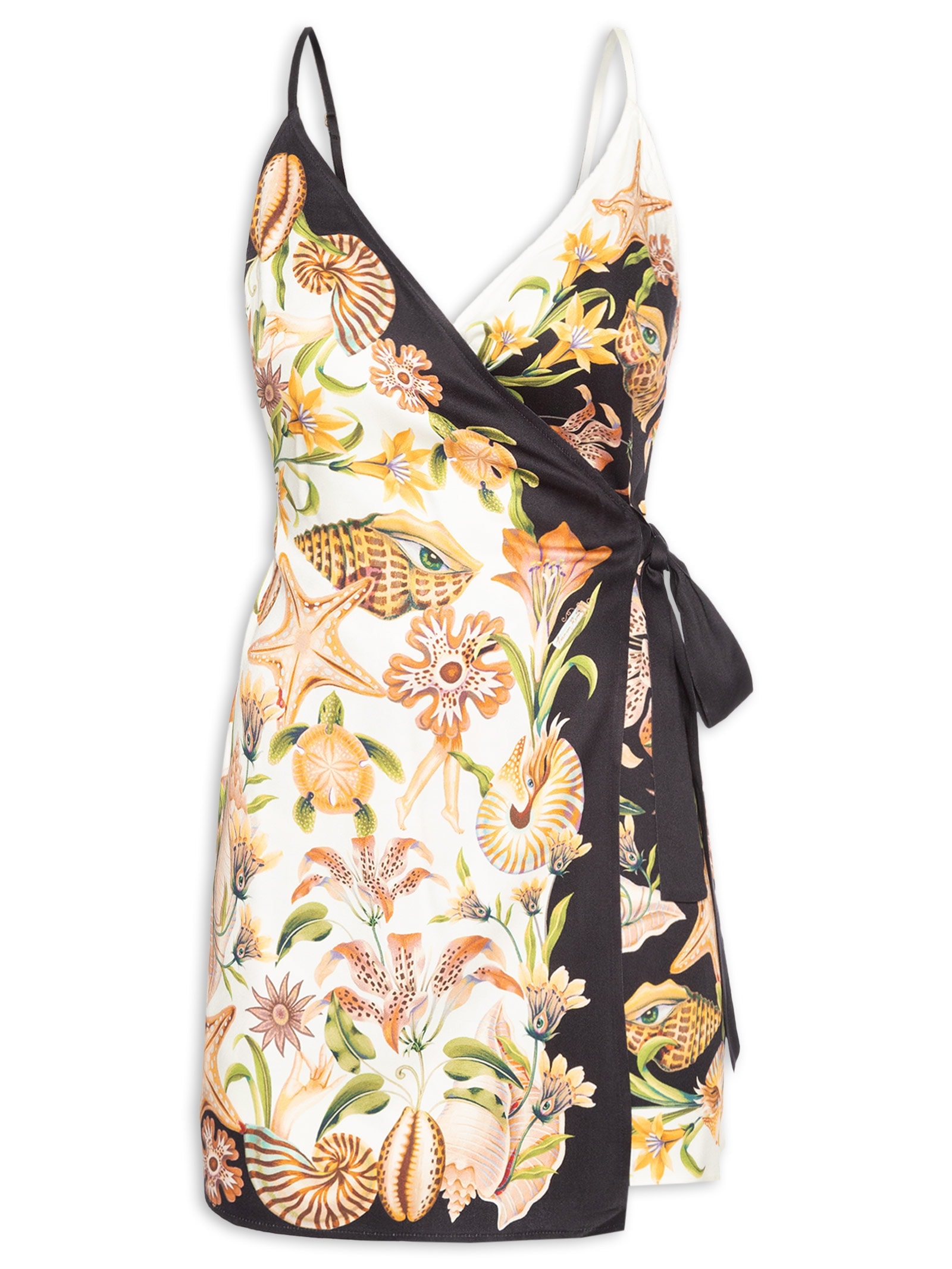 Vestido Curto Concha Surreal Branco Farm