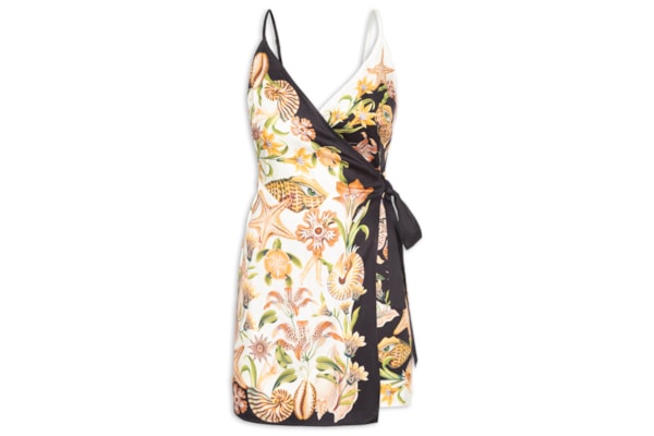 Vestido Curto Concha Surreal - Branco