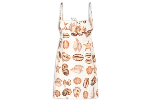 Vestido Curto Conchas - Bege