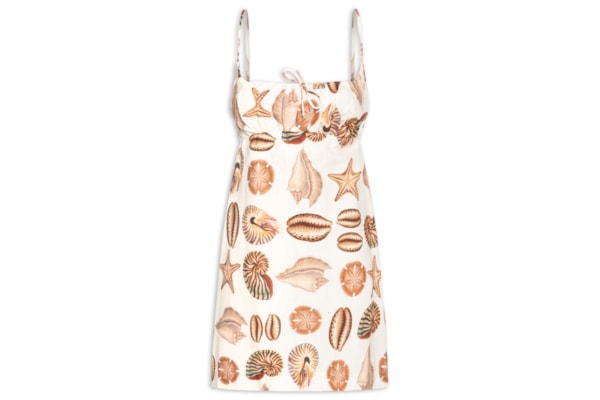 Vestido Curto Conchas - Bege