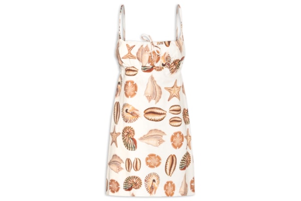 Vestido Curto Conchas - Bege