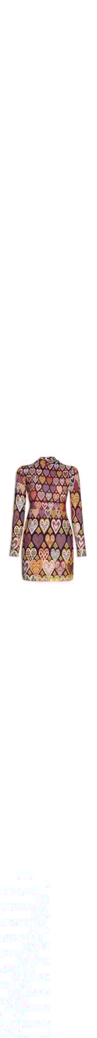 Vestido Curto Coração De Inverno - Preto