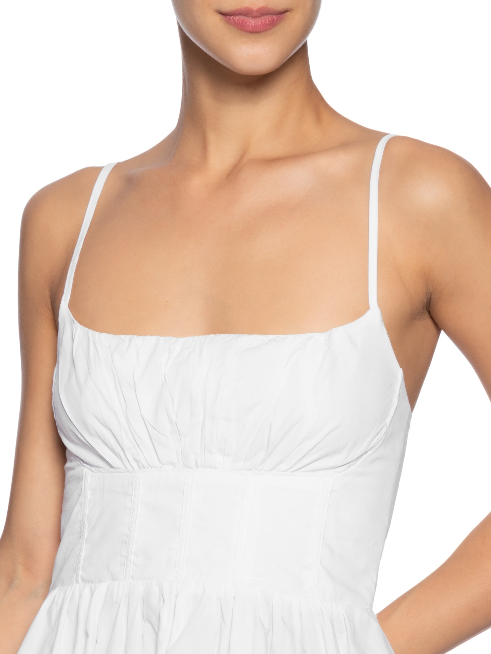Vestido Curto Corselet Branco Farm