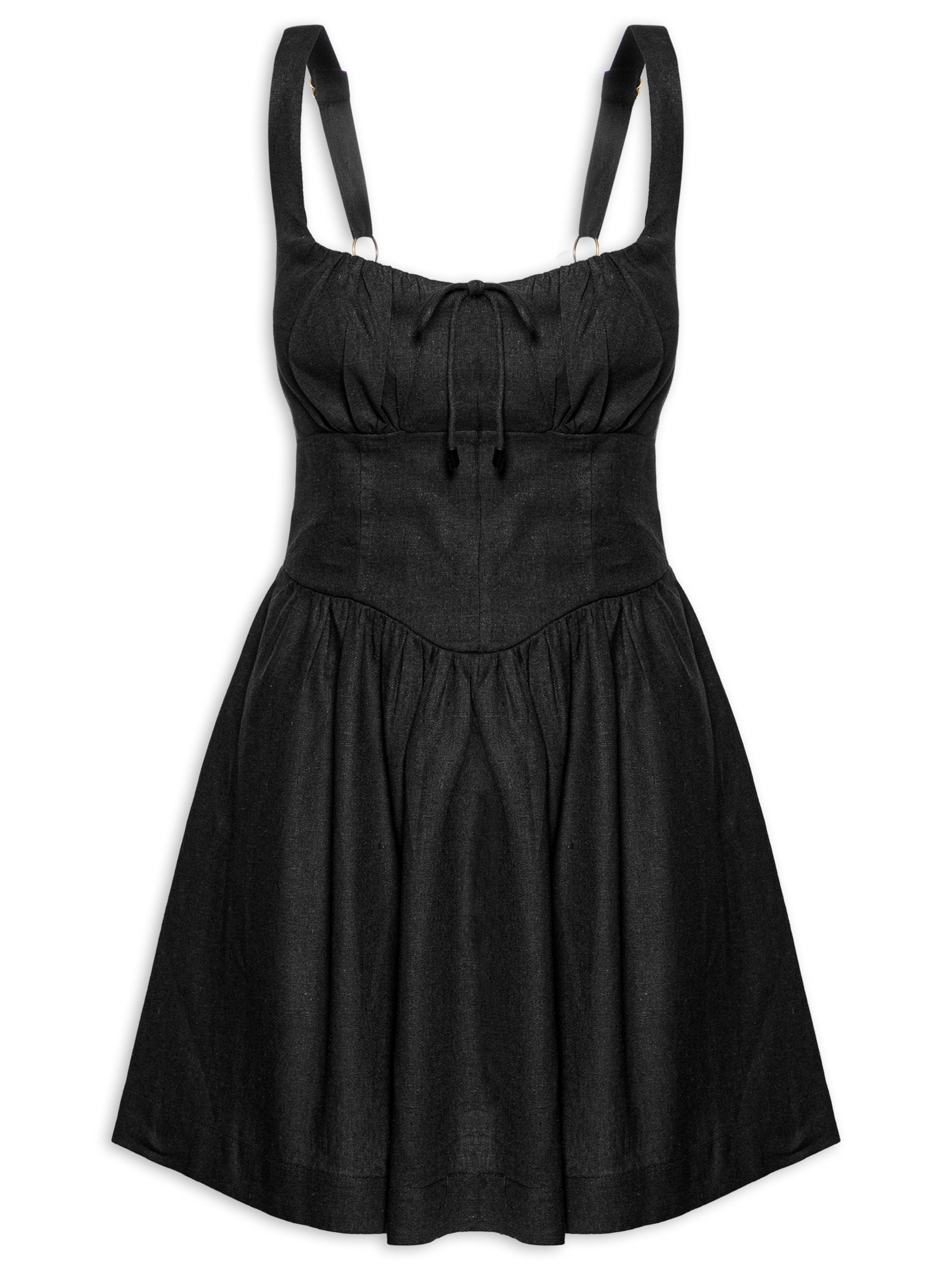 Vestido Curto Corselet Preto Farm