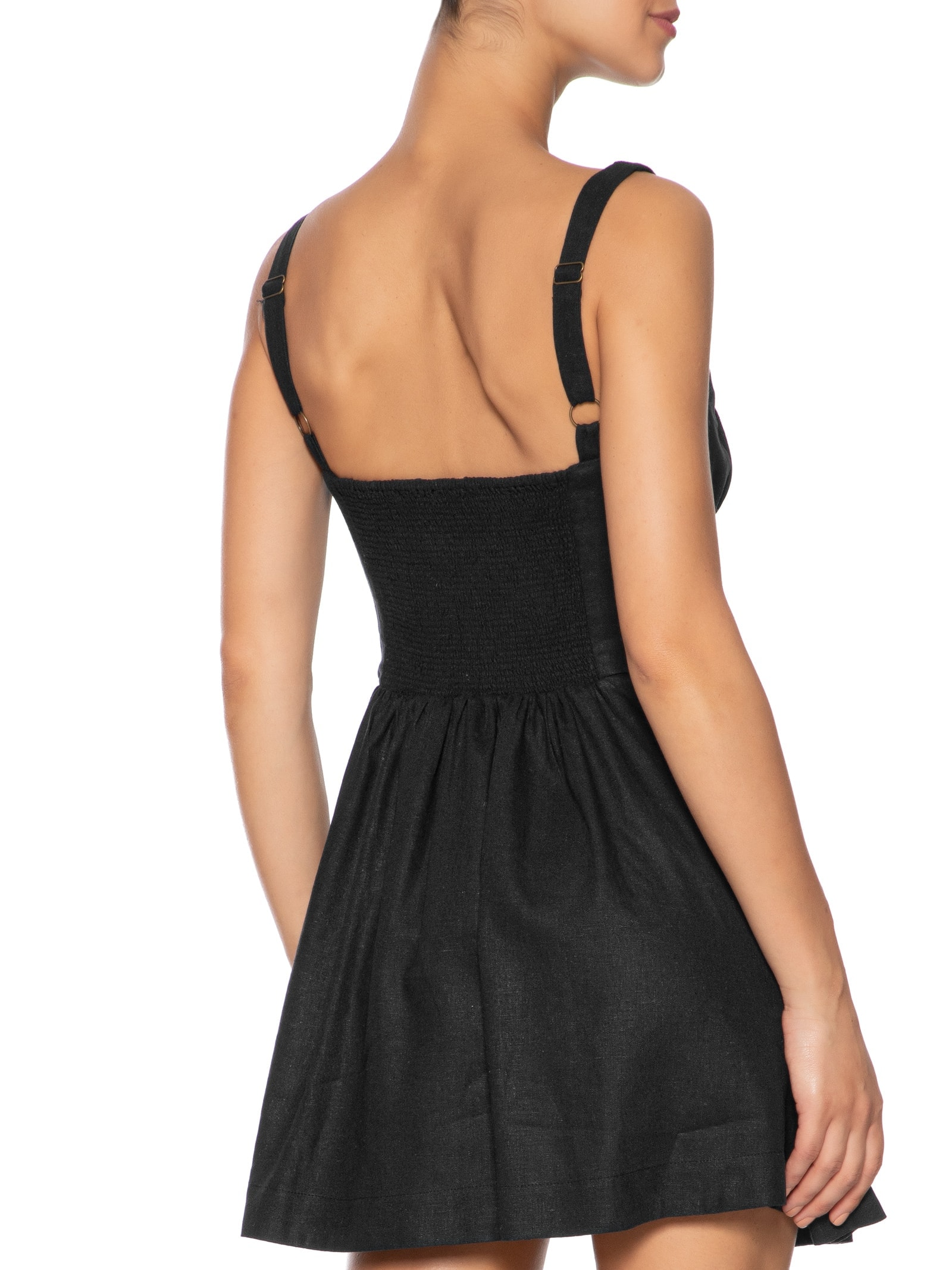 Vestido Curto Corselet Preto Farm