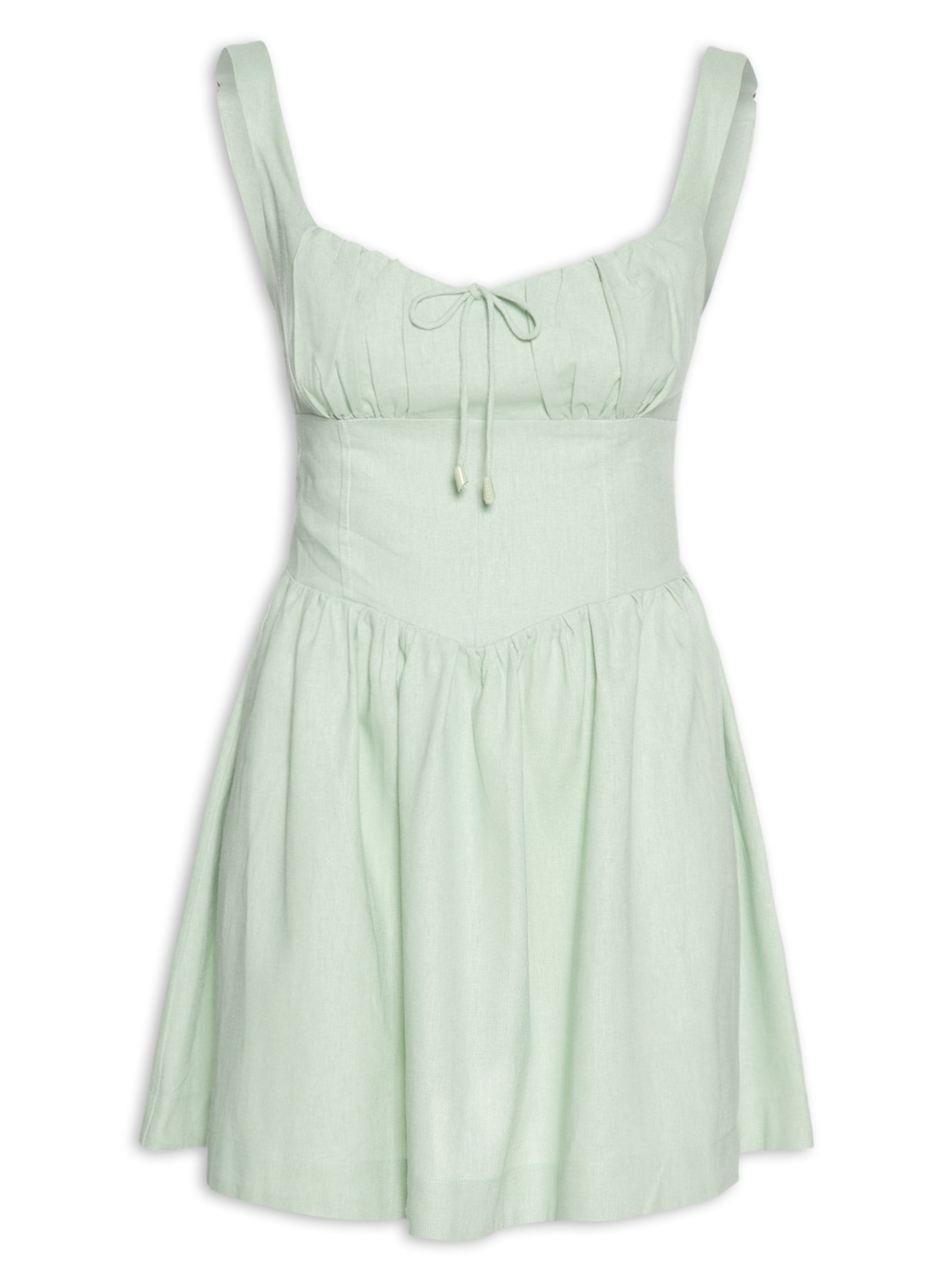 Vestido Curto Corselet Verde Farm