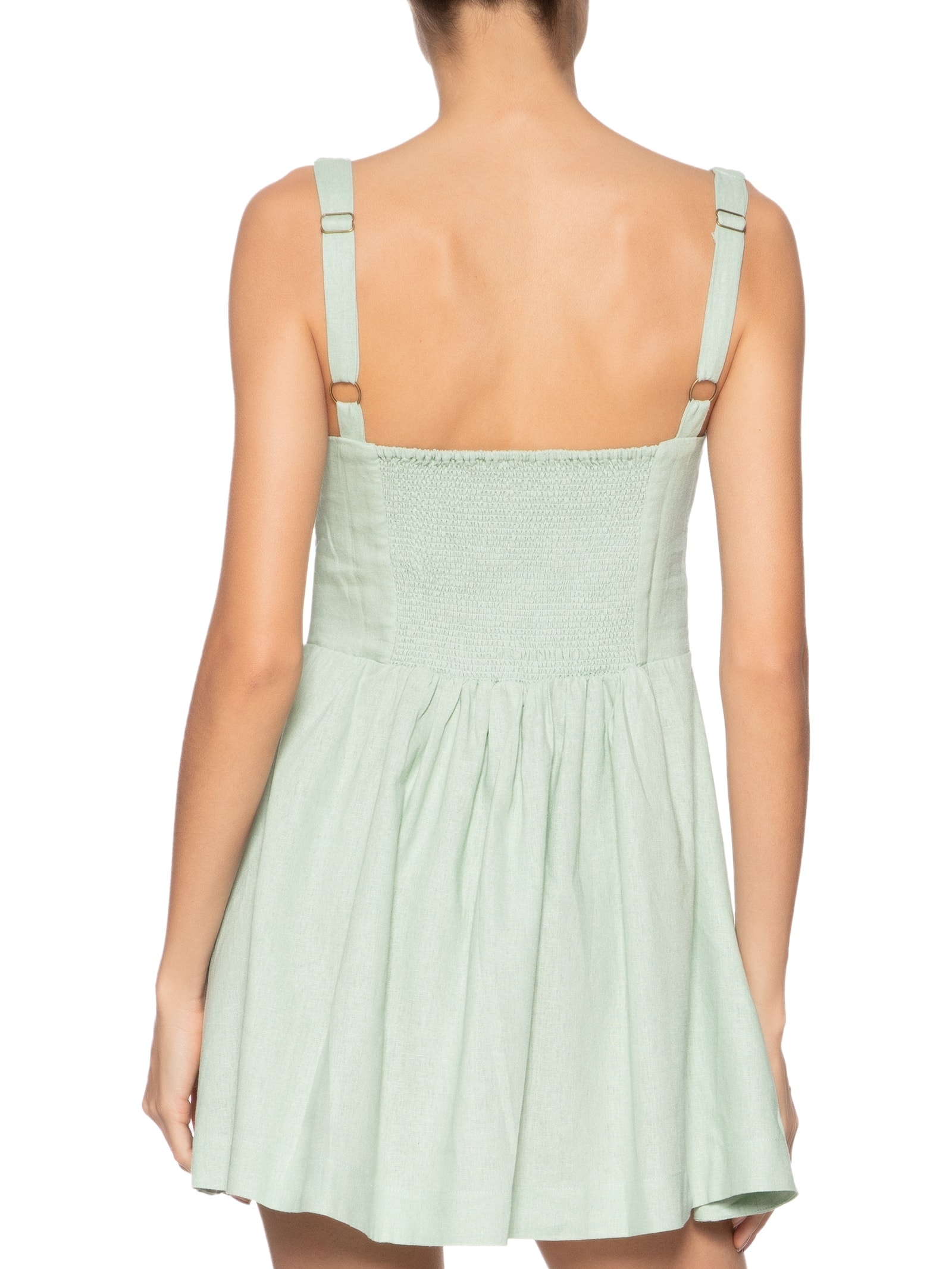 Vestido Curto Corselet Verde Farm