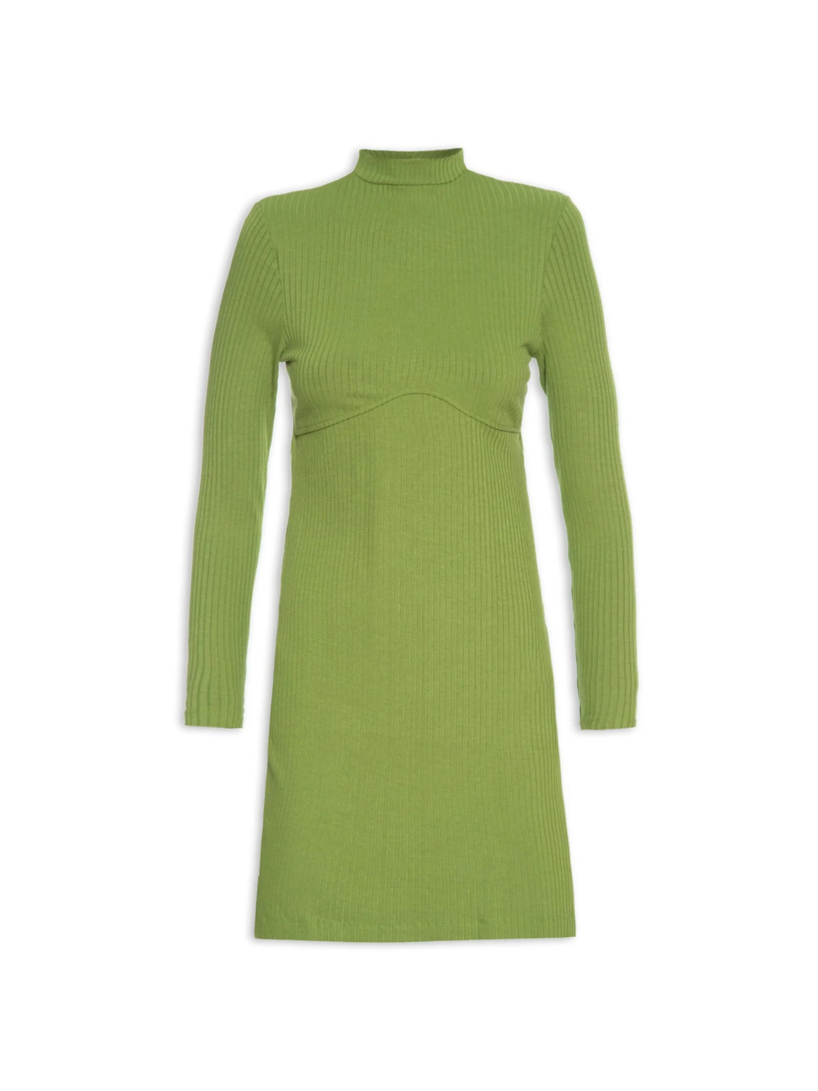Vestido Curto Costas Rib Verde  Farm
