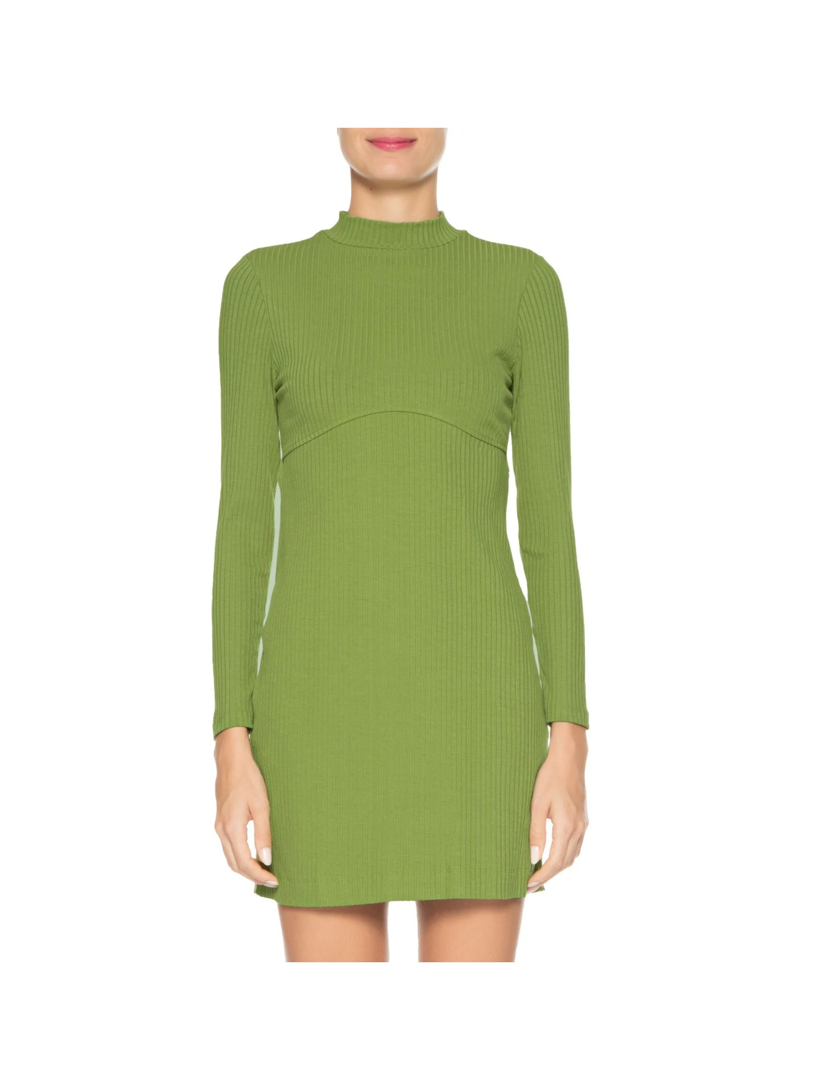 Vestido Curto Costas Rib Verde  Farm