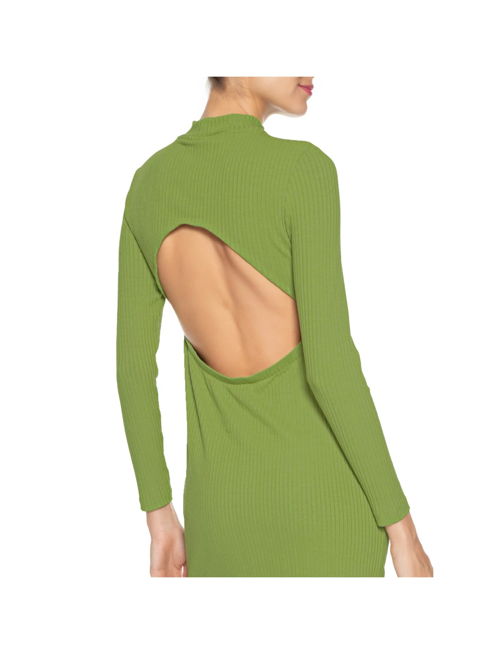 Vestido Curto Costas Rib Verde  Farm