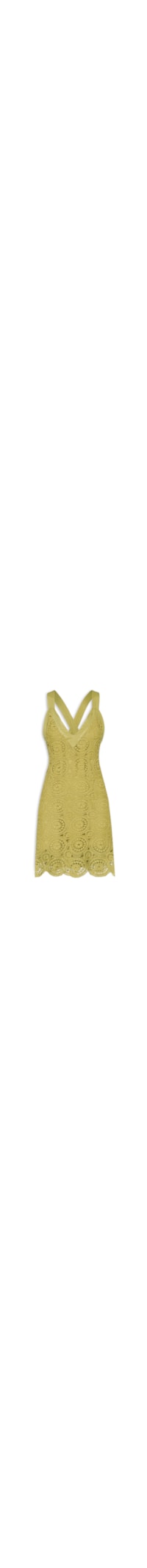 Vestido Curto Crochê - Verde