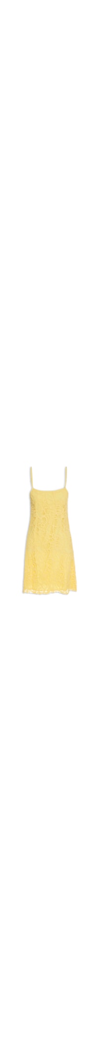 Vestido Curto Crochet - Amarelo