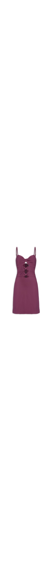 Vestido Curto Cut Out - Roxo