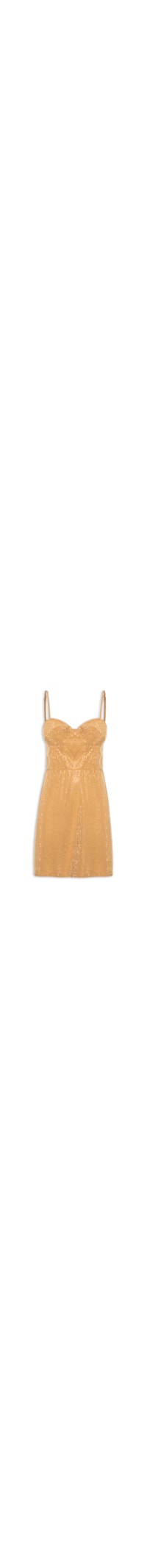 Vestido Curto De Alça Shine - Dourado