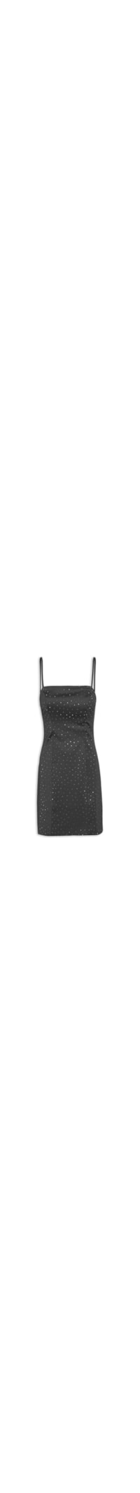 Vestido Curto De Alça Shine - Preto
