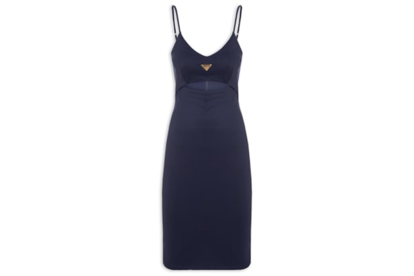 Vestido Curto De Alças - Azul