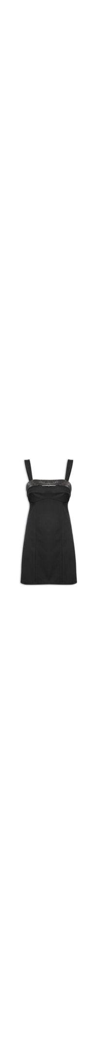 Vestido Curto De Alças Shine - Preto