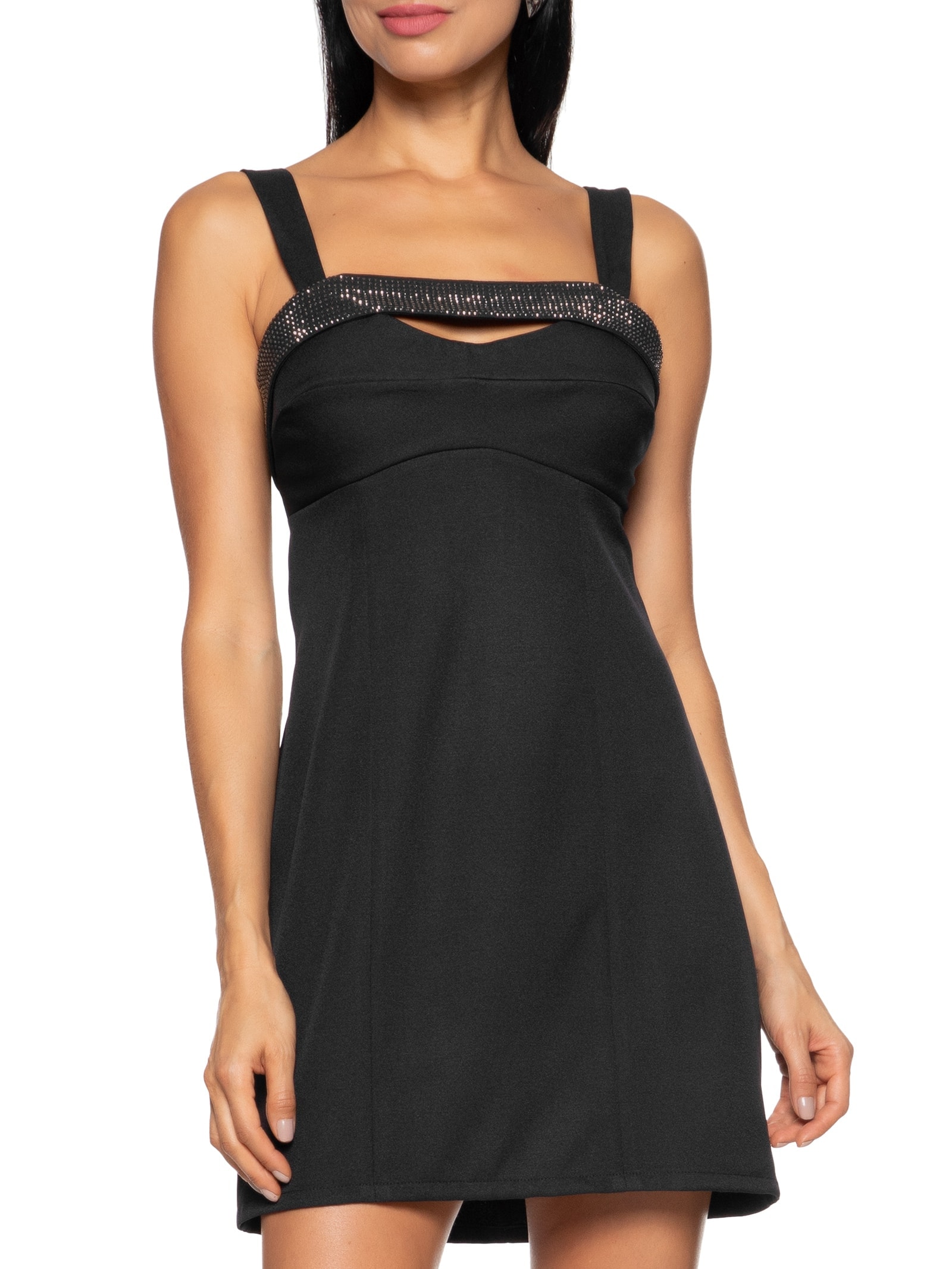 Vestido Curto De Alças Shine Preto  My Favorite Things