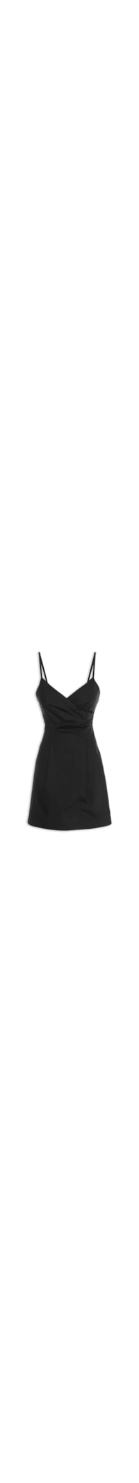 Vestido Curto De Algodão - Preto