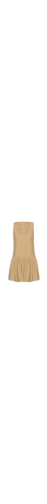 Vestido Curto Decote Canoa - Bege
