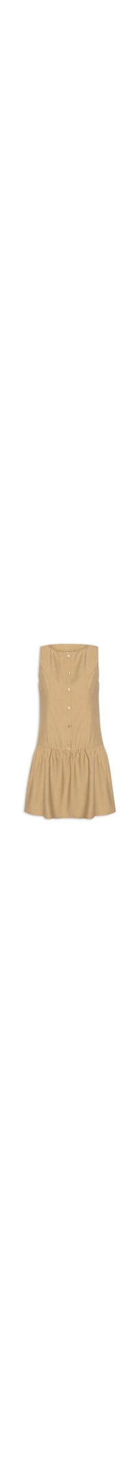 Vestido Curto Decote Canoa - Bege