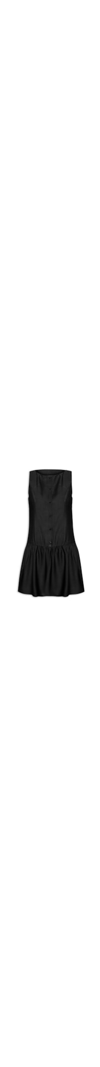 Vestido Curto Decote Canoa - Preto