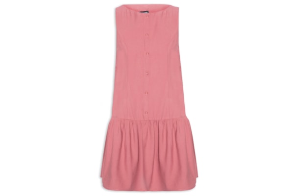 Vestido Curto Decote Canoa - Rosa