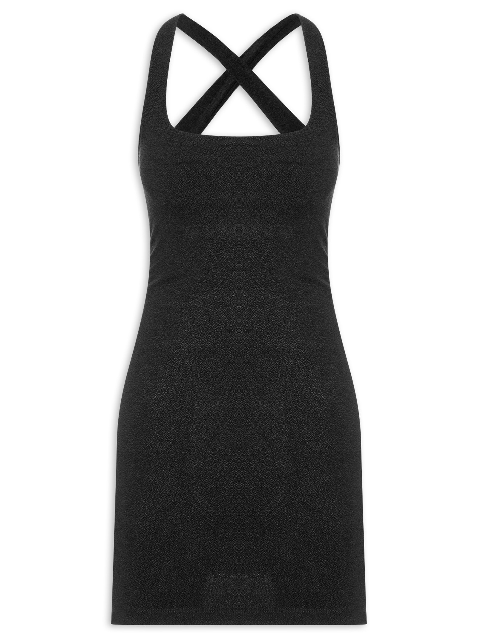 Vestido Curto Decote Costas Preto Farm