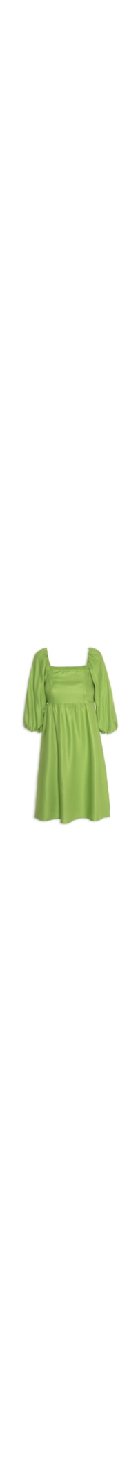 Vestido Curto Decote Quadrado - Verde