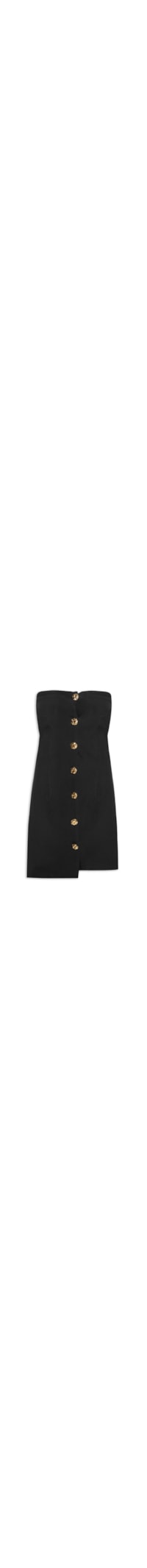 Vestido Curto Decote Reto Em Crepe Transpasse - Preto
