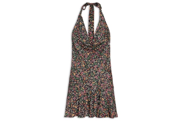 Vestido Curto Degagê Onça Borogodó - Preto