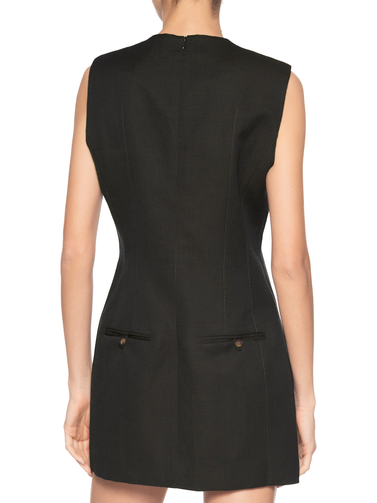 Vestido Curto Dries Marrom Animale