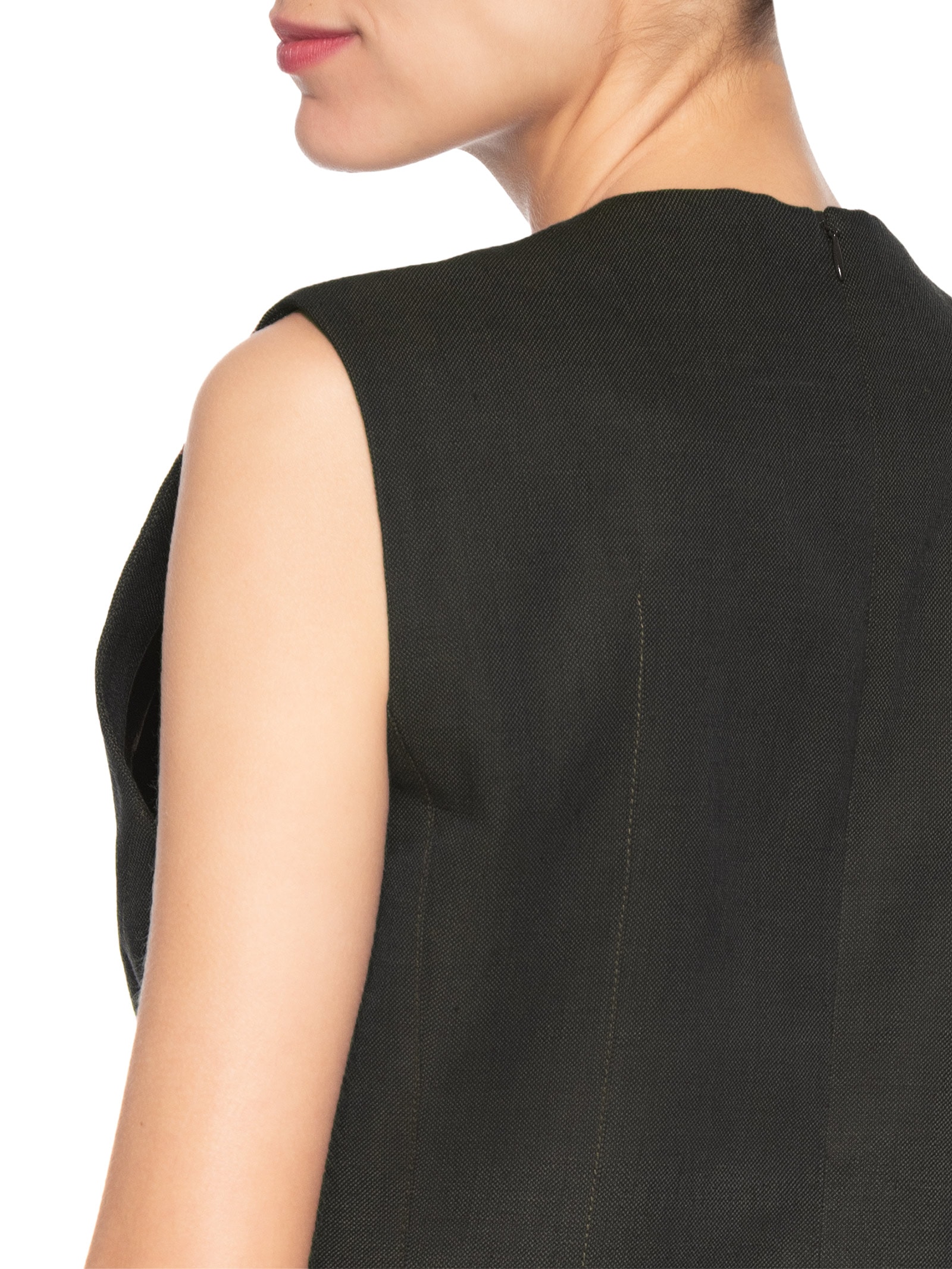 Vestido Curto Dries Marrom Animale