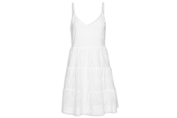 Vestido Curto em Laise - Branco