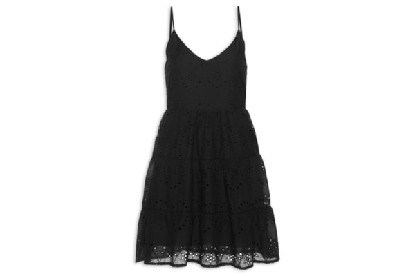 Vestido Curto em Laise - Preto