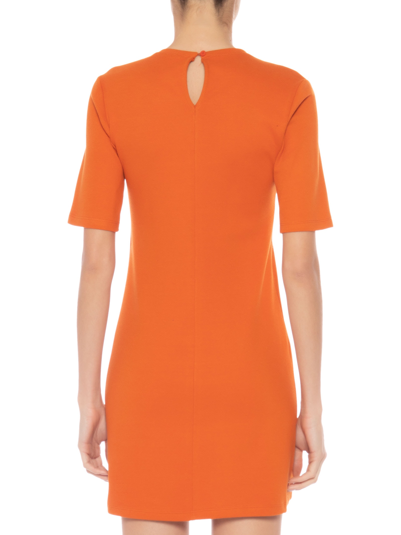 Vestido Curto Em Malha Gota Laranja '2Essential