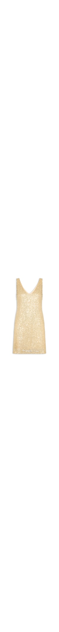 Vestido Curto Em Paetê - Dourado