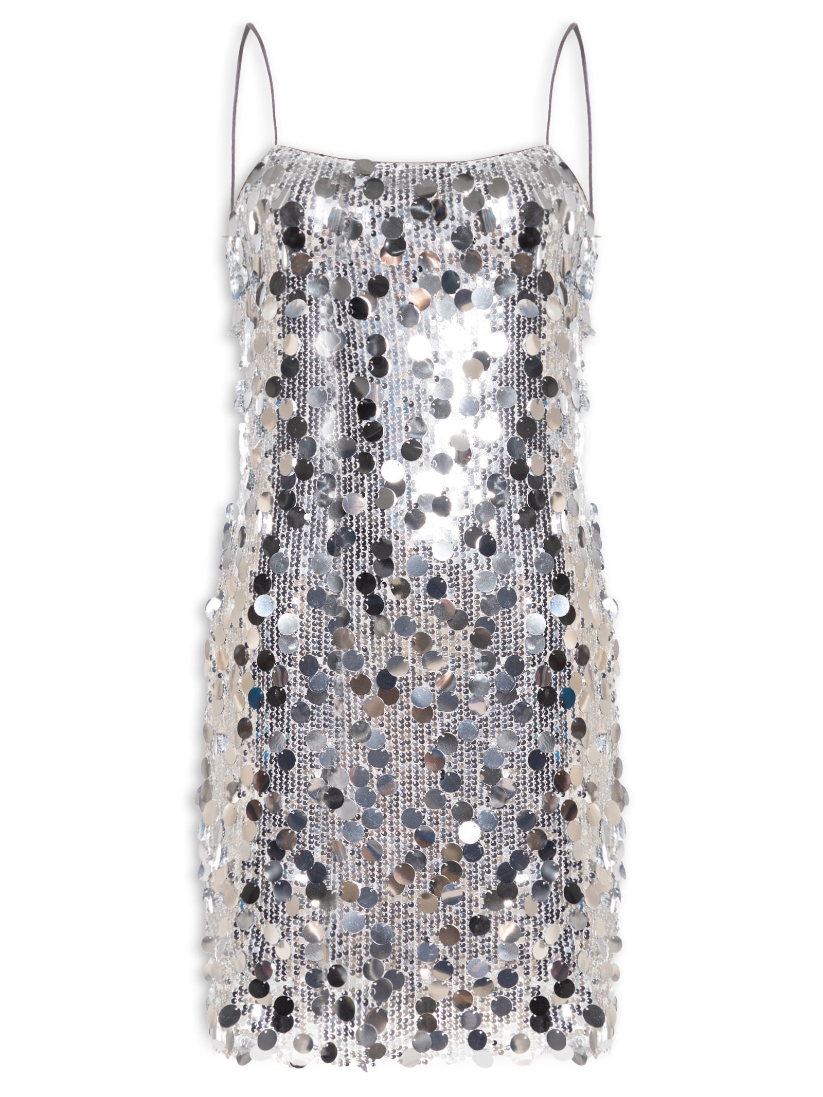 Vestido Curto Em Paetê - Prateado by MARKET 33