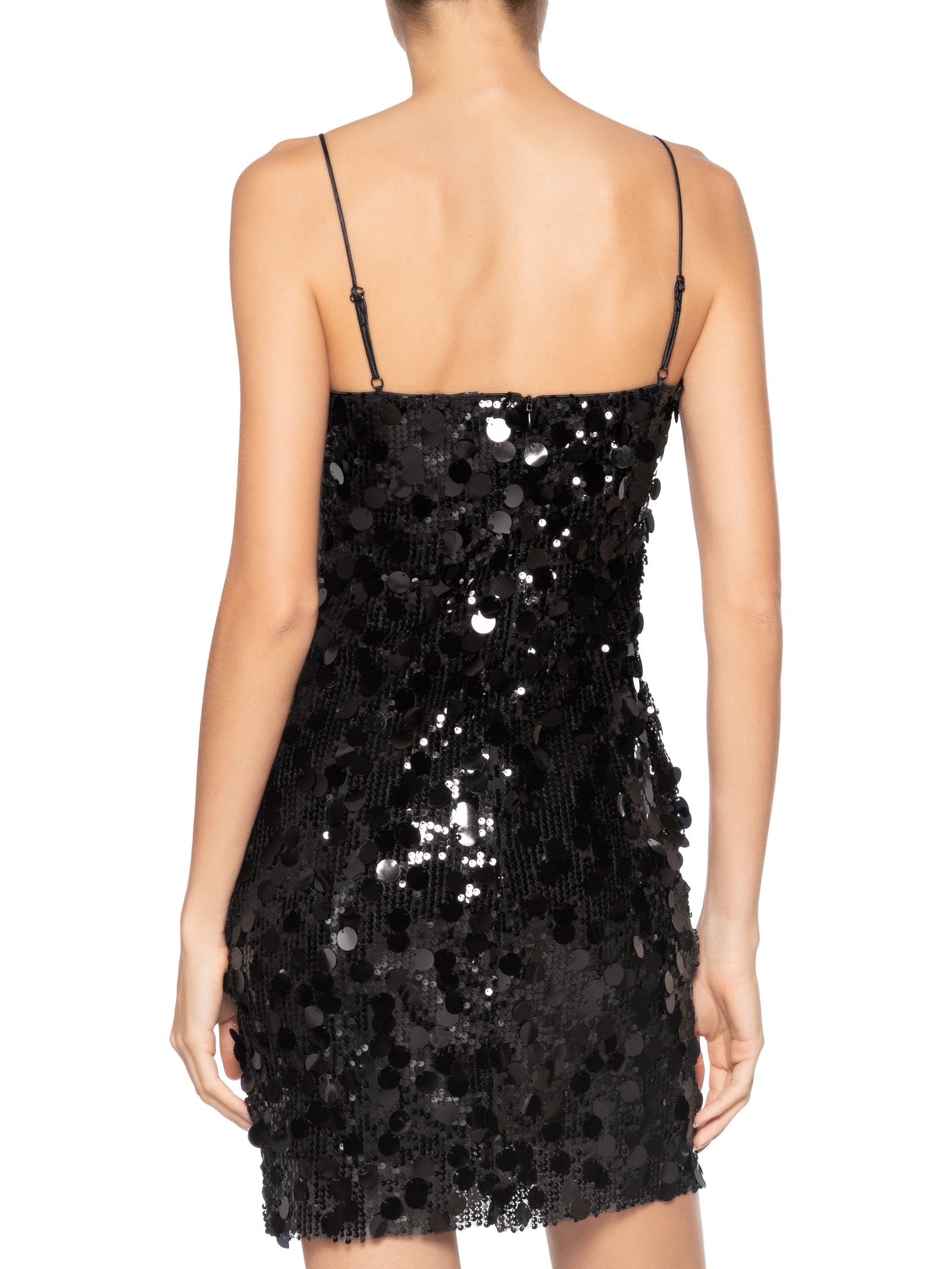 Vestido Curto Em Paetê Preto Market 33