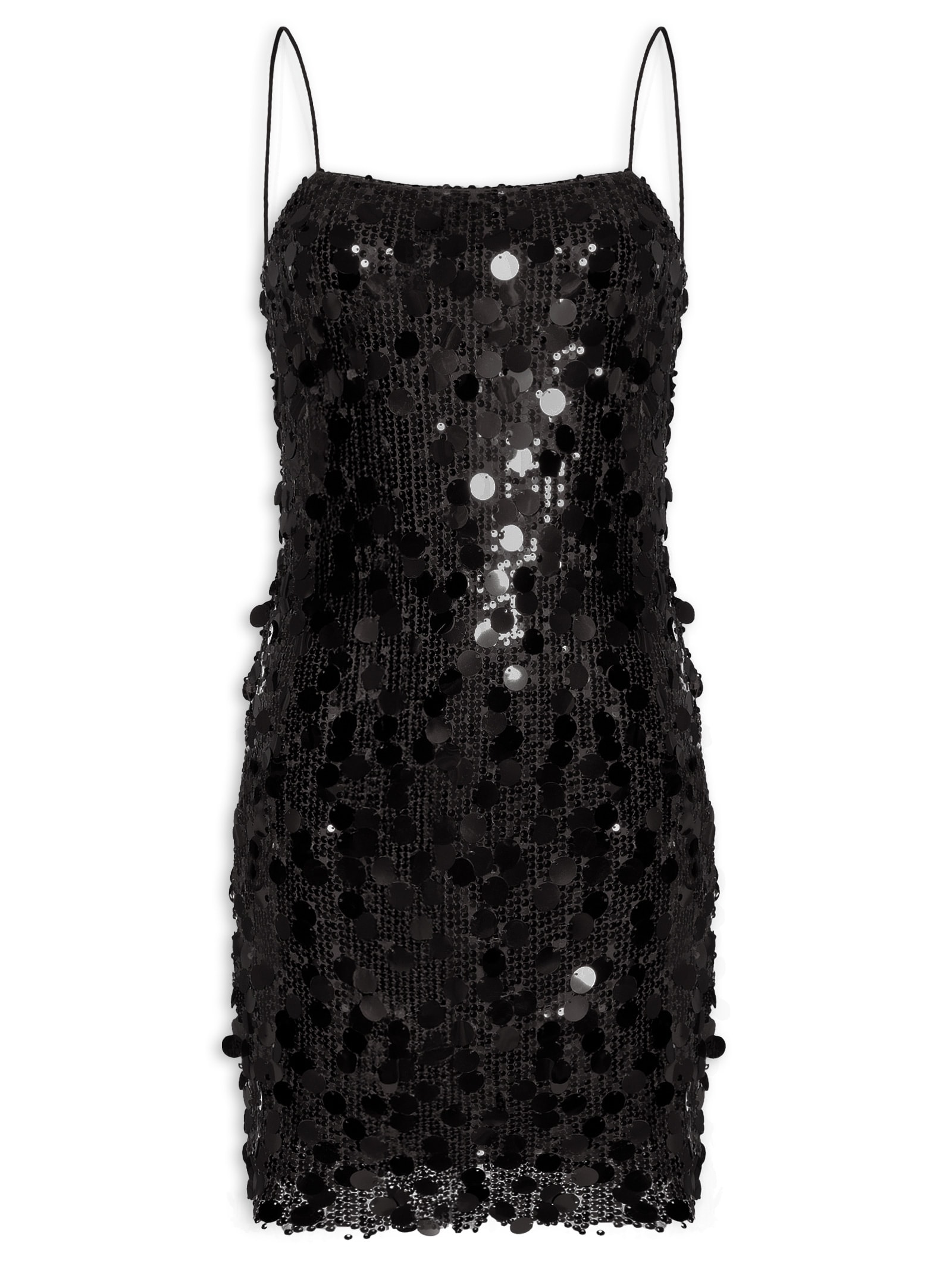 Vestido Curto Em Paetê Preto Market 33