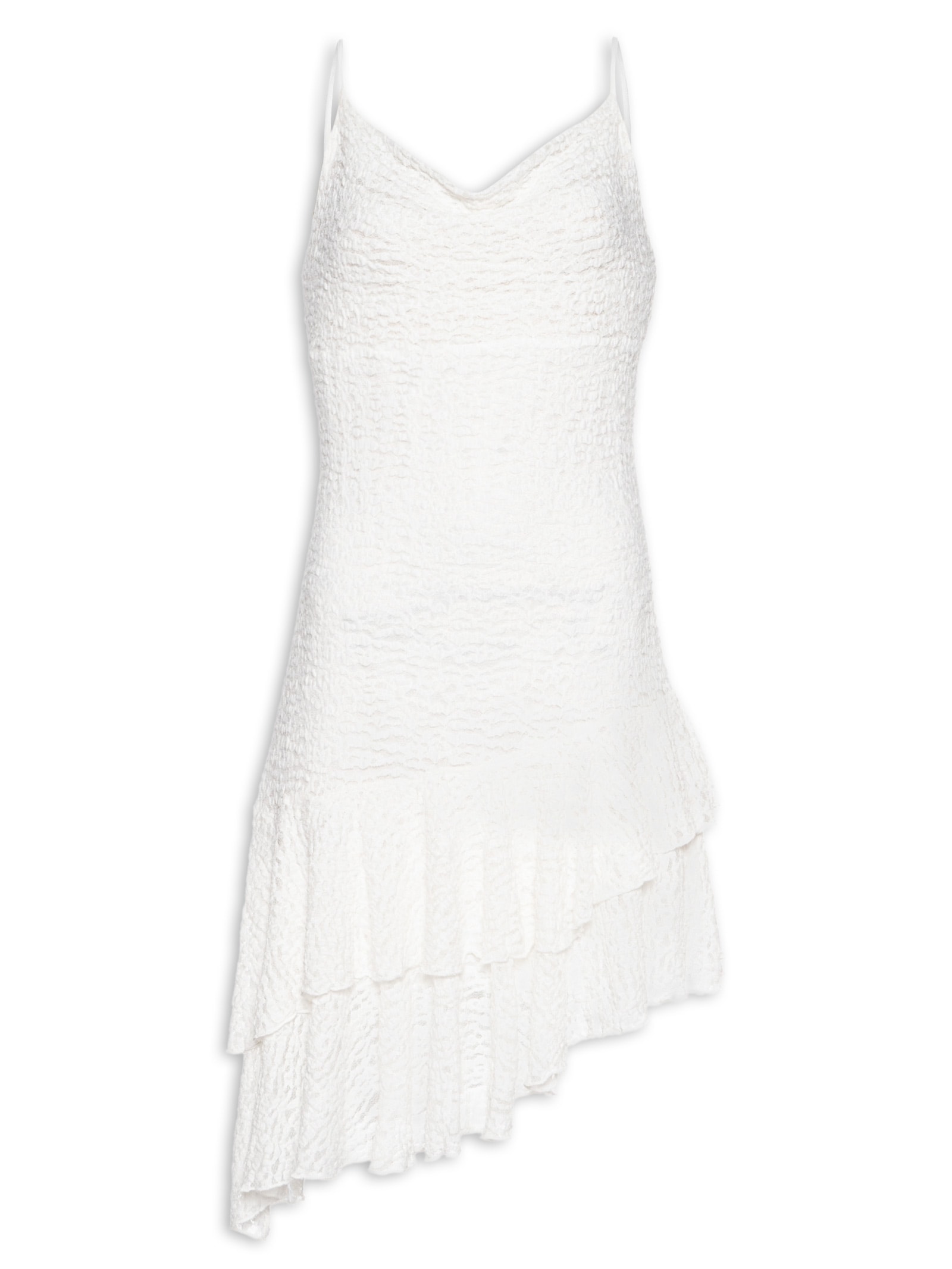Vestido Curto Em Renda Branco Market 33