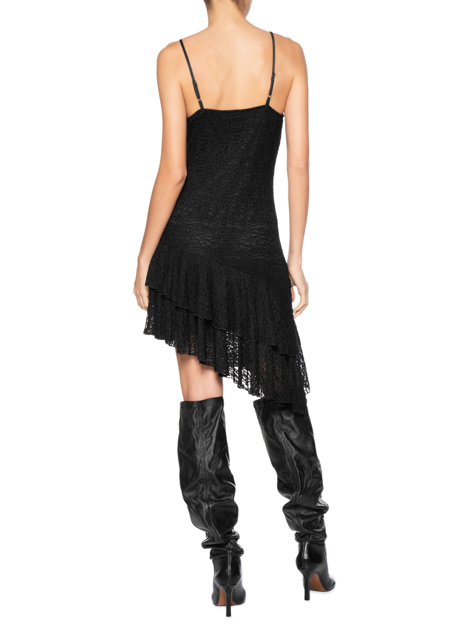 Vestido Curto Em Renda Preto Market 33