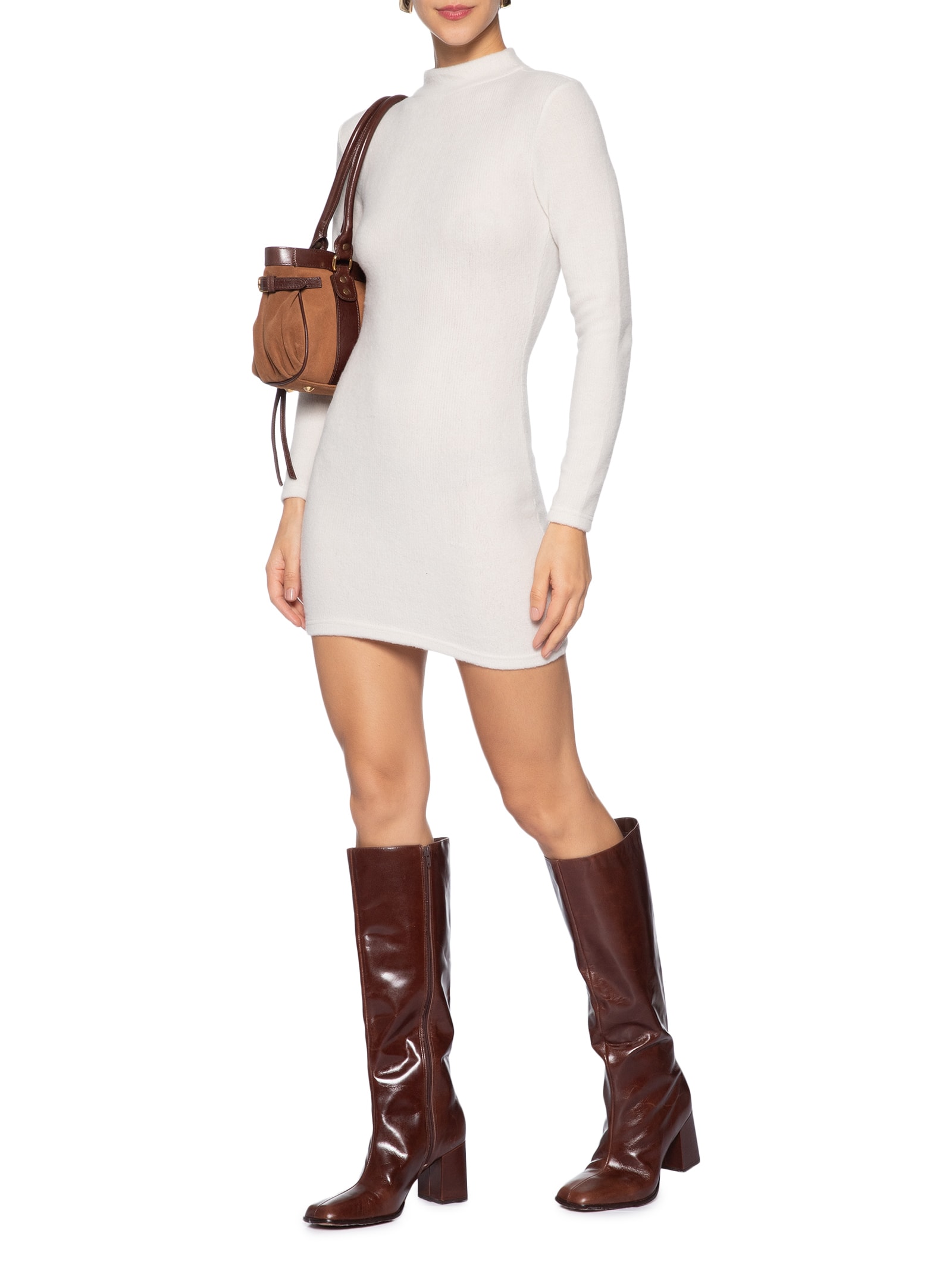 Vestido Curto Em Tricot Off White Market 33