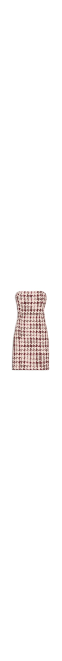 Vestido Curto Em Tweed - Off White