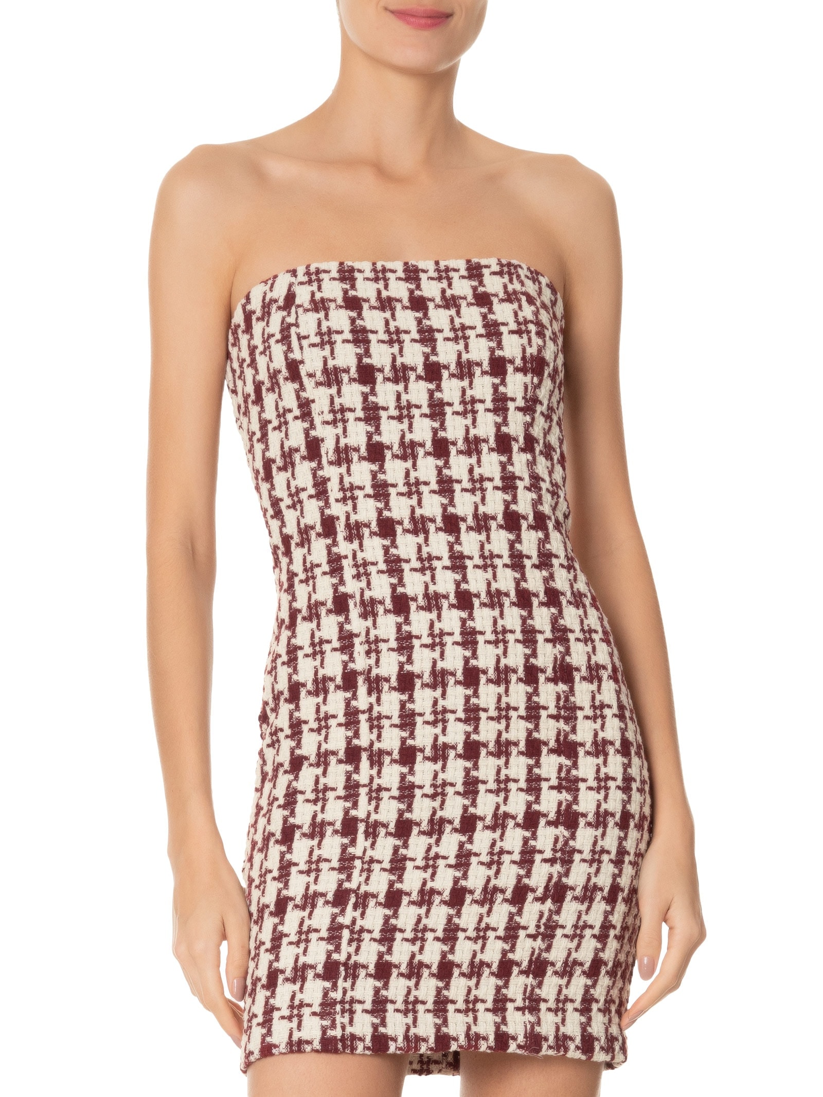 Vestido Curto Em Tweed Off White Market 33