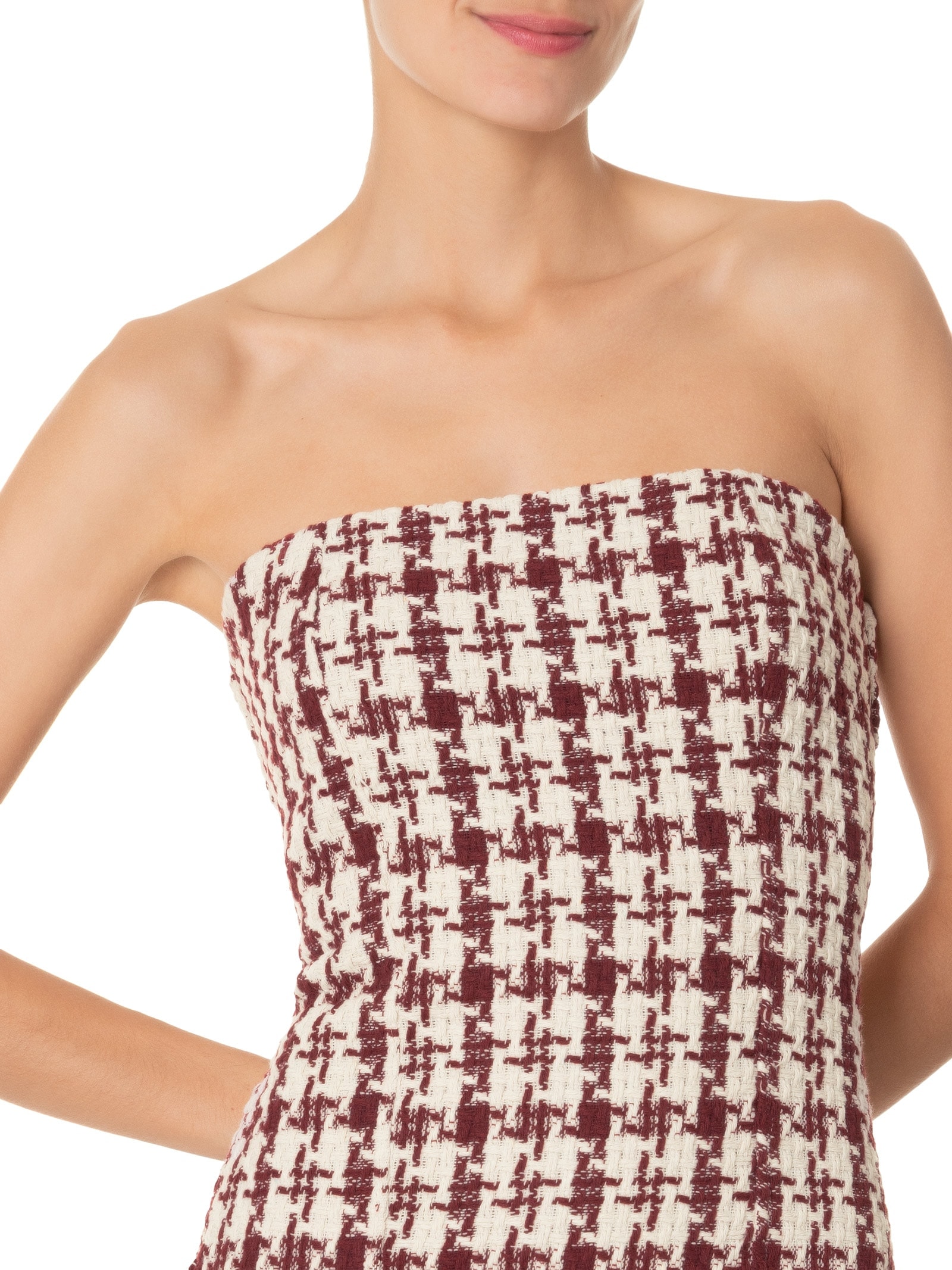 Vestido Curto Em Tweed Off White Market 33