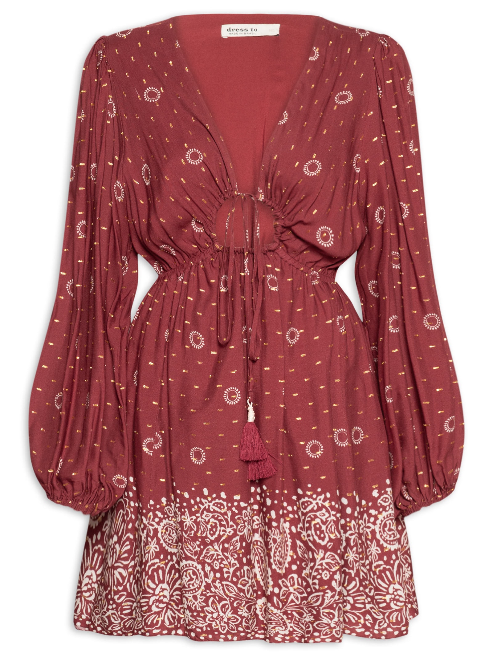 Vestido Curto Est Aurea Vermelho Dress To