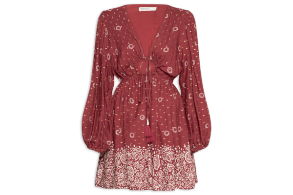 Vestido Curto Est Aurea - Vermelho