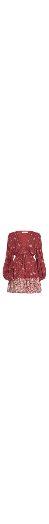 Vestido Curto Est Aurea - Vermelho