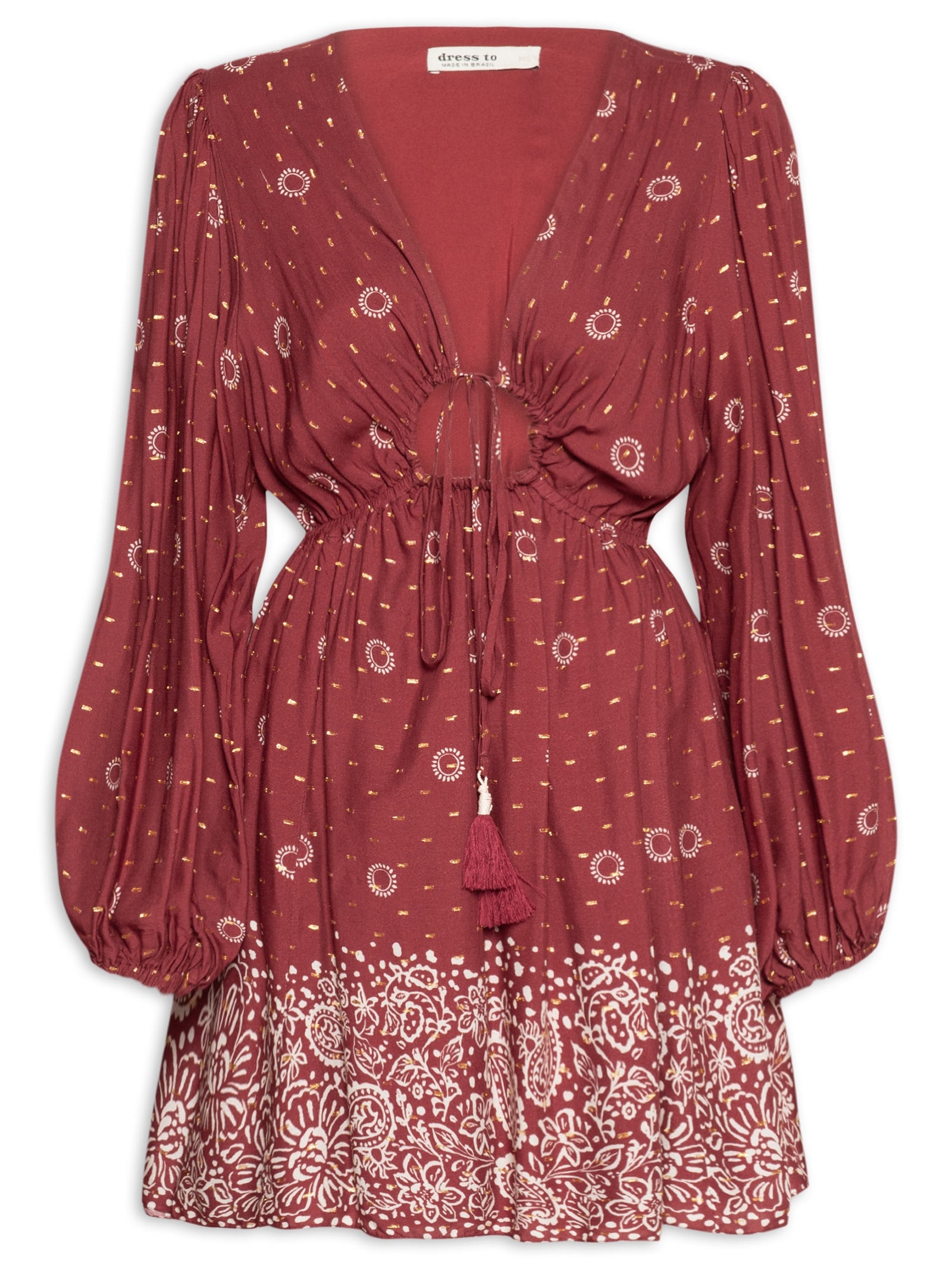 Vestido Curto Est Aurea Vermelho Dress To